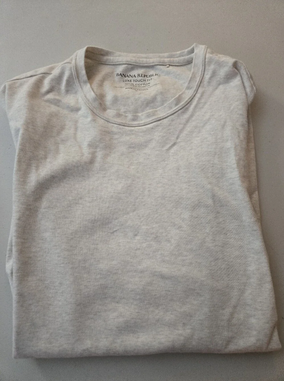 Banana Republic Men's Crew Neck Tee — Heather Oatmeal